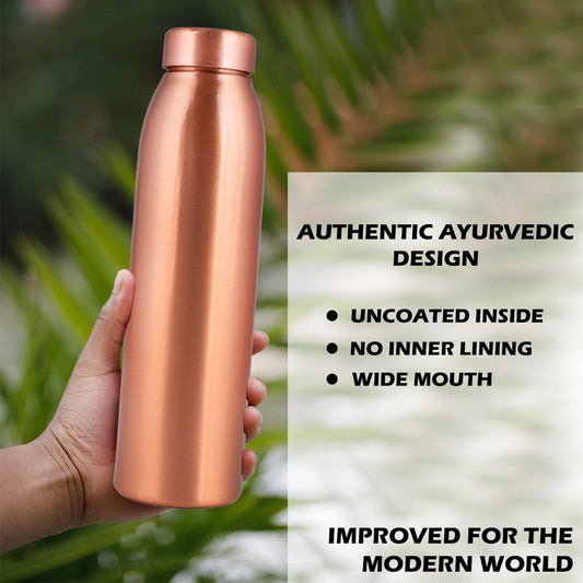 Polished Copper Water Bottle 950ml